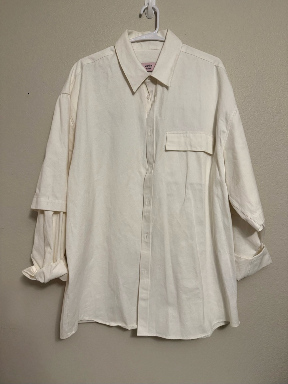 Martine Rose White Oversized Button-Down Shirt